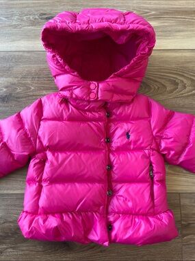 Baby Ralph Lauren Hot Pink Quilted Puffer Jacket - 18 Months - Like New 🩷
